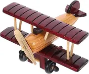 Retro Wooden Plane Model Ornament Home Decor for Plane Model Collectors
