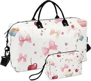 [ZRYSMY] Duffel Bag for Traveling, Kpewehcw Travel Bag Gym Bag, with Multiple Interior Pockets Shoulder Weekender Bag for Women Men with Toiletry Bag 20.5L x 1.9W x 13.8H, Multi-Colored, one size