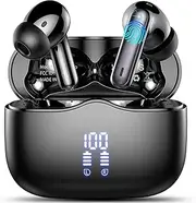 Wireless Earbuds, Bluetooth 5.4 Headphones in Ear with HiFi Stereo Deep Bass, 4 ENC Noise Cancelling Mic Wireless Earphones 40H Playtime, Bluetooth Earbuds Dual LED Display, IP7 Waterproof, USB-C