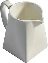 Hoement Milk Can Jug Gravy Pourer Handle Milk Serving Jug Gravy Holder Bowl Cream Pitcher Sugar Bowl Honey Pitcher Cup Coffee Sugar Jar Cup Tomato Sauce Boat Ceramics White