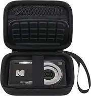 Elonbo Camera Carrying Case for Kodak PIXPRO FZ55 / FZ53 / FZ45 / FZ43 16MP Digital Camera, Vlogging Camera Storage Holder Trave Bag, ​Mesh Bag Fits Batteries, Cable, Memory Card, Black