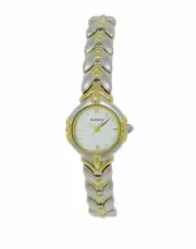Elgin ELA269 Women's Round Analog Silver Tone Gold Plated Bangle Style Watch