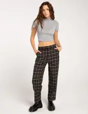 Brixton Plaid High Waisted Pants BNWT Size 29