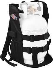 Flame King Propane Tank Backpack Carrier for 5LB or 10LB Cylinder and Weed Torch
