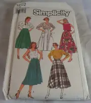 SIMPLICITY PATTERN 7502 ~ MISSES SKIRTS ~ SIZES 16 - 18 - 20 *UNCUT