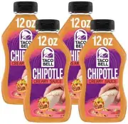 Taco Bell Creamy Chipotle Sauce, 12 fl oz Bottle (Pack of 4)