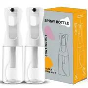 Effortless Misting Ultra Fine Continuous Spray Bottles for Hair, Cleaning, Plants, Misting & Skin Care (2-Pack, 200ml)