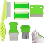 6 Pcs Nitty Gritty Nit Comb, Lice Combs, Head Lice Comb, Nit Comb Kit Teeth Nit Combs Flea Lice Combs Lice Removal Combs Flea Comb Double Sided Hair Comb