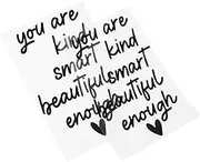 Levemolo Affirmation Mirror Sticker Vinyl Decal Girls Room Decor Stick Bathroom Mirror Positive Affirmation Decal Wall Sticker