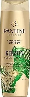 Pantene Miracles Keratin Sleek and Smooth Silicone-Free Shampoo, 375 ml