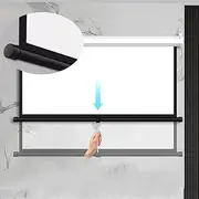 GPVPFLBLMH Manual Projector Screen Retractable 72inch, Portable Projector Screen Pull Down HD Projector Screen with Auto Lock Anti-Crease(72inch(182cm)-16:9)