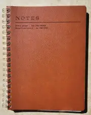 Fringe Studio Notebook Journal ~ COGNAC Quality Materials Spiral 192 lined pages