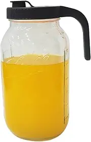 [Generic] Mason Jar Lid with Wide Handle, Preserving Jar Lid with Spout, Leak-proof Lids for Wide Mouth Mason Jars, Preserving Jar Lids with Airtight Handle and Outlet, Covers M