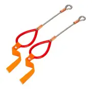 2x MSA & FIA Stainless Steel Wire Tow Eye Strap, MSA Compliant Q13.1.13 - RED
