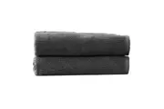 2pc Renee Taylor Bath Sheet Towel Set Cobblestone 650 GSM Cotton Ribbed Granite
