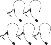 HONITANO 5pcs Threaded Wire-mouth Microphone Recording Head Mics Gaming Mic Mounted Voice Wired Blue Hanging Microphone Ear Microphone Plastic Black