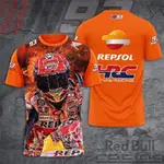 2024 年時尚 MARC MARQUEZ 93 REPSOL HONDA MOTOGP TEAM HRC 中性休閒 T