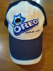 Dale Earnhardt Jr. Oreo 8 Nascar Racing Cap Adult Flex Stretch Fit White Blue