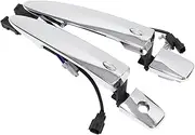 MOTOKU Pair Chrome Exterior Door Handles for Nissan Sentra Murano Maxima Leaf 2009-2018 Front Left Driver and Right Passenger Side with Sensor and Smart Keyless Entry System