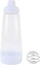 1000ml Pancake Bottle, Silicone Squeeze Pancake Batter Dispenser and Mixer with Mix Ball, Suitable for Cupcakes Muffins Crepes