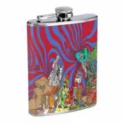 Abstract Alien Art E1 Flask 8oz Stainless Steel Hip Drinking Whiskey