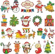 Leesgel Children's Christmas Tattoo, 260 Styles Glitter Tattoo for Christmas Decoration with Santa/Snowman/Snowman/Christmas Tree Tattoo Stickers, Christmas, Merry Christmas Decoration Gifts
