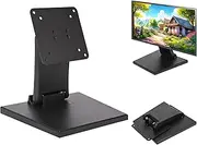Lay Flat Monitor Stand, Metal Foldable Low Profile Monitor Stands, Adjustable LCD Monitor Stand with VESA Hole 75x75mm&100x100mm, 10-27 inch Touch Screen Vesa Monitor Desk Bracket