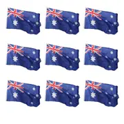 Australian Flag Australia Large, 3 x 5 ft ( 90 x 150 cm ) 9pcs, Flags Aussie OZ AU National Day Banner Symbol Polyester Double Sides Feet Grommets
