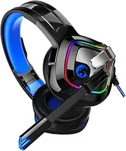 Wired Headphones Led Game Headset 90 Degree Rotatable Earmuffs 4d Surround Sound 50mm Driver Comfortable for Long Gaming Sessions