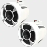 Malibu Boat Wakeboard Tower Speakers 6352037.1-WHT | REV8 White (Pair)