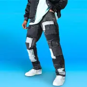 Casual patchwork jeans