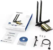 WAVLINK WiFi 6E AX5400 PCIe WiFi Card for Desktop PC, Tri-Band AX210 WiFi BT 5.3