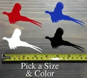 Pheasant Decal Sticker Hunting Bird Quail Grouse Wildlife Dog Feathers Ringneck
