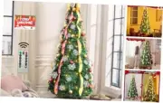 6 Ft Prelit Pop up Christmas Tree, Collapsible Christmas Tree with Lights and