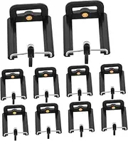 NUOBESTY 10pcs Adjustable Selfie Stick Phone Holder U Clamp Secure Grip for Travel Outdoor Activities Compatibility with Various Phone Models