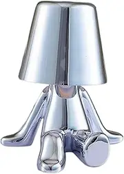 GZKPL Cute Desk Lamp, Cordless Touch Table Lamp Thinker Lamp Collection Aesthetic Lamp Battery Operated Night Light Dimmable Cute Decor for Home, Living Room, Bedroom (Mr. What)