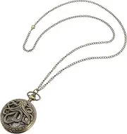 [ANDRESLAD] 1pc Pocket Watch Mens Watch Mens Pendant Necklaces Portable Mens Necklace Watch Men Pocket Silver Pocket for Men Quartz Movement Watch Alloy Brown