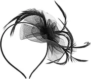 [WOONEKY] Bridal Head Hoop Fashion Mesh Gauze Headband Wedding Tiara Bridal Headdress Photo Head Accessory