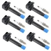 6 Ignition Coil + Spark Plugs For Acura RDX ZDX Honda Pilot UF624 3.5L V6 97390 (for: Honda)