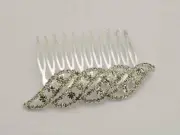 Silver Clear Rhinestone Hair Comb ( HCM14-1660)