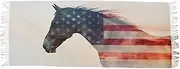 [AIXIWAWA] Women's Pashminas Scarf American Horse Print, Shawls Wrap Lightwight with Tassel for Evening Dress Dinner Party, Multicolor