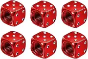 Fit for Skoda Octavia Fabia Kamiq Kapoq Kodiaq Rapid Superb,Car Tire Valve Stem Caps,6Pcs Aluminum Alloy Valve Stem Covers,Multicolored