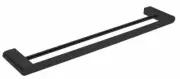 Nero BIANCA DOUBLE TOWEL RAIL 304-Stainless Steel MATTE BLACK- 600mm Or 800mm