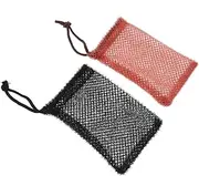 KOCKSHION 2Pcs Soap Bar Bags Multi Function Net Pouch for Gentle Facial Exfoliating Face Cleanser Storage and Soap Scrubber Use Mesh Design