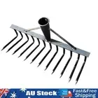 _ High Carbon Steel Loose Soil Nail Rake Labour-Saving 4/7/9/12 Teeth Garden Too