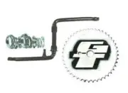 GT BMX Bicycle Black Crank Set 44 Teeth GT Power White Chrome & Expedited