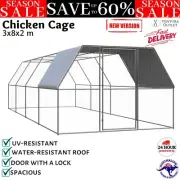 Outdoor Chicken Cage Galvanised Steel Animal Hen House Chicken Coop vidaXL NEW
