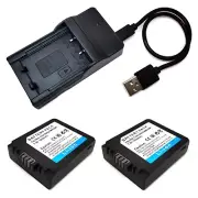 Battery Pack / USB Charger For CGA-S002 E Panasonic Lumix DMC-FZ15 DMC-FZ20 New