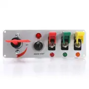 3 Toggle Switch LED Nitrous Activate Race PANEL CHROME Aircraft Safety Covers V8 (for: Chrysler)