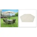 UV Resistant Fabric Parasol Canopy Beach Garden Sunshade Umbrella